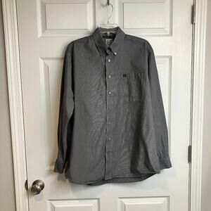 Cinch Long Sleeve Check Button-Up Western Shirt Mens Size M Brown